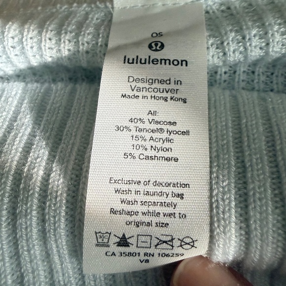 Lululemon Forward Flow Silver Fox / Alpine White Cape Tunic Shrug, OS - Picture 8 of 13